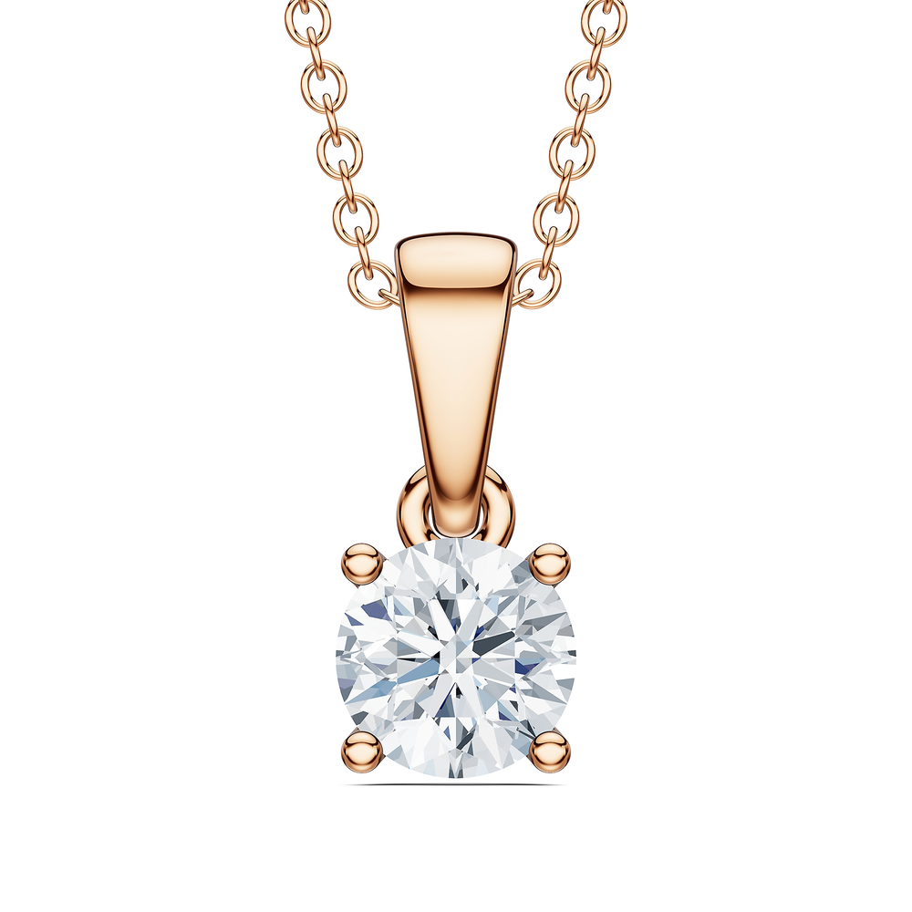 Round / 18KT Rose Gold Vermeil / Front